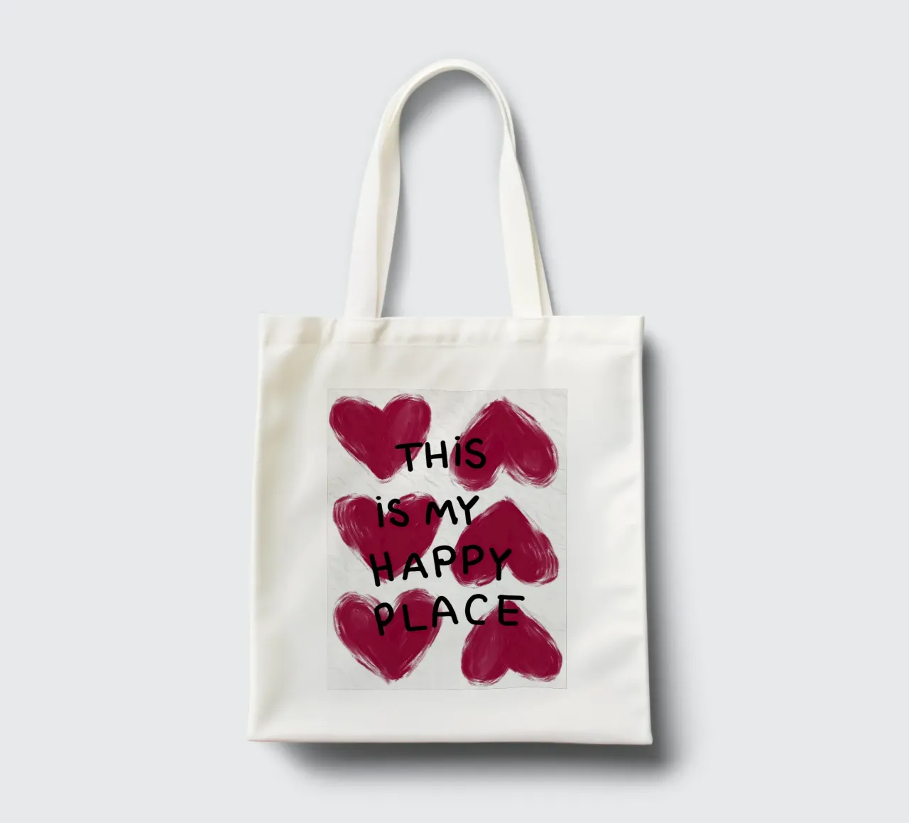 C'est là que se trouvent mes cœurs heureux tote bag de Tory