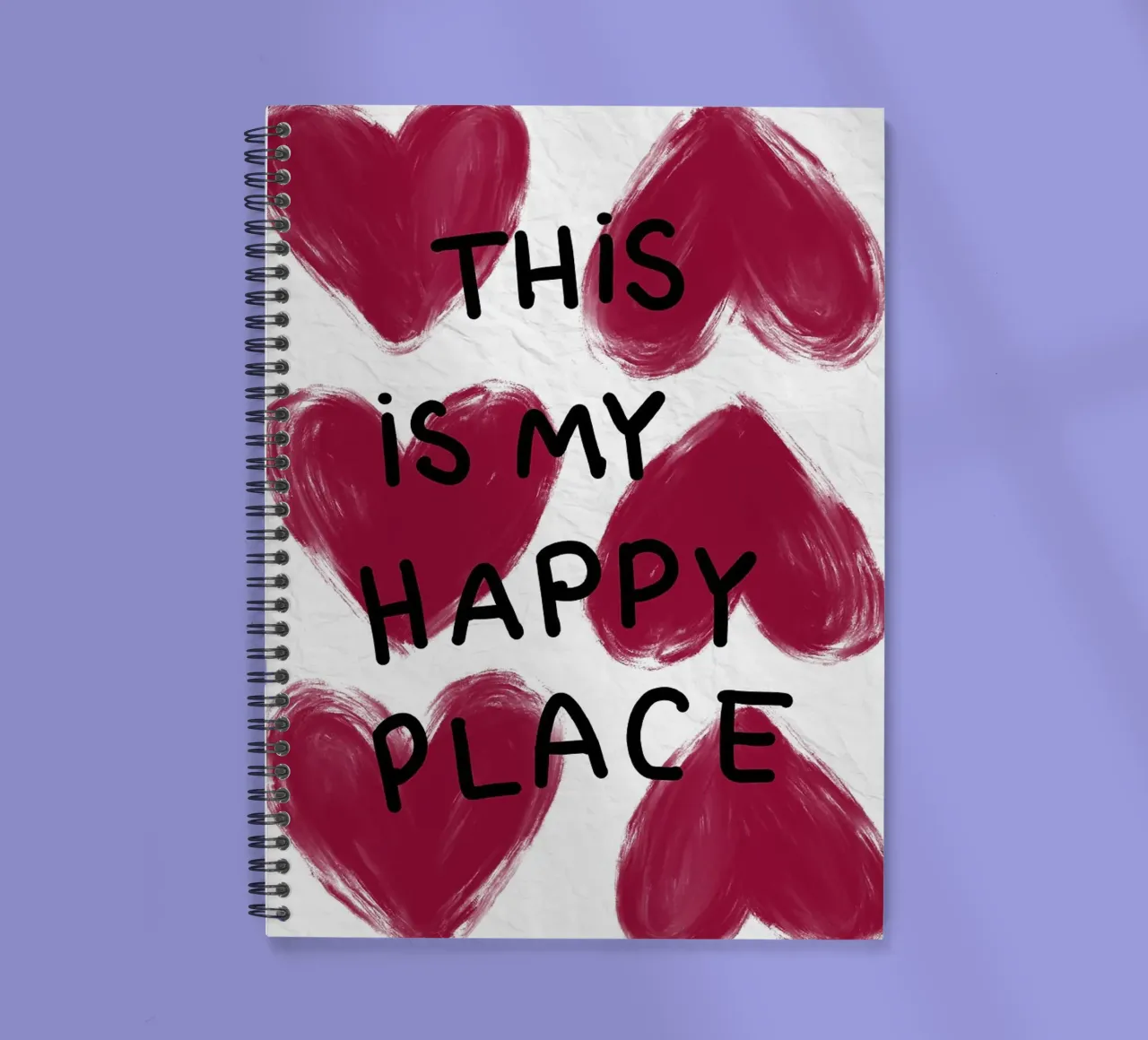C'est là que se trouvent mes cœurs heureux carnet à spirale de Tory