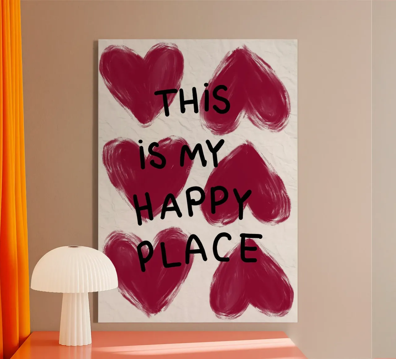 C'est là que se trouvent mes cœurs heureux plexiglas de Tory