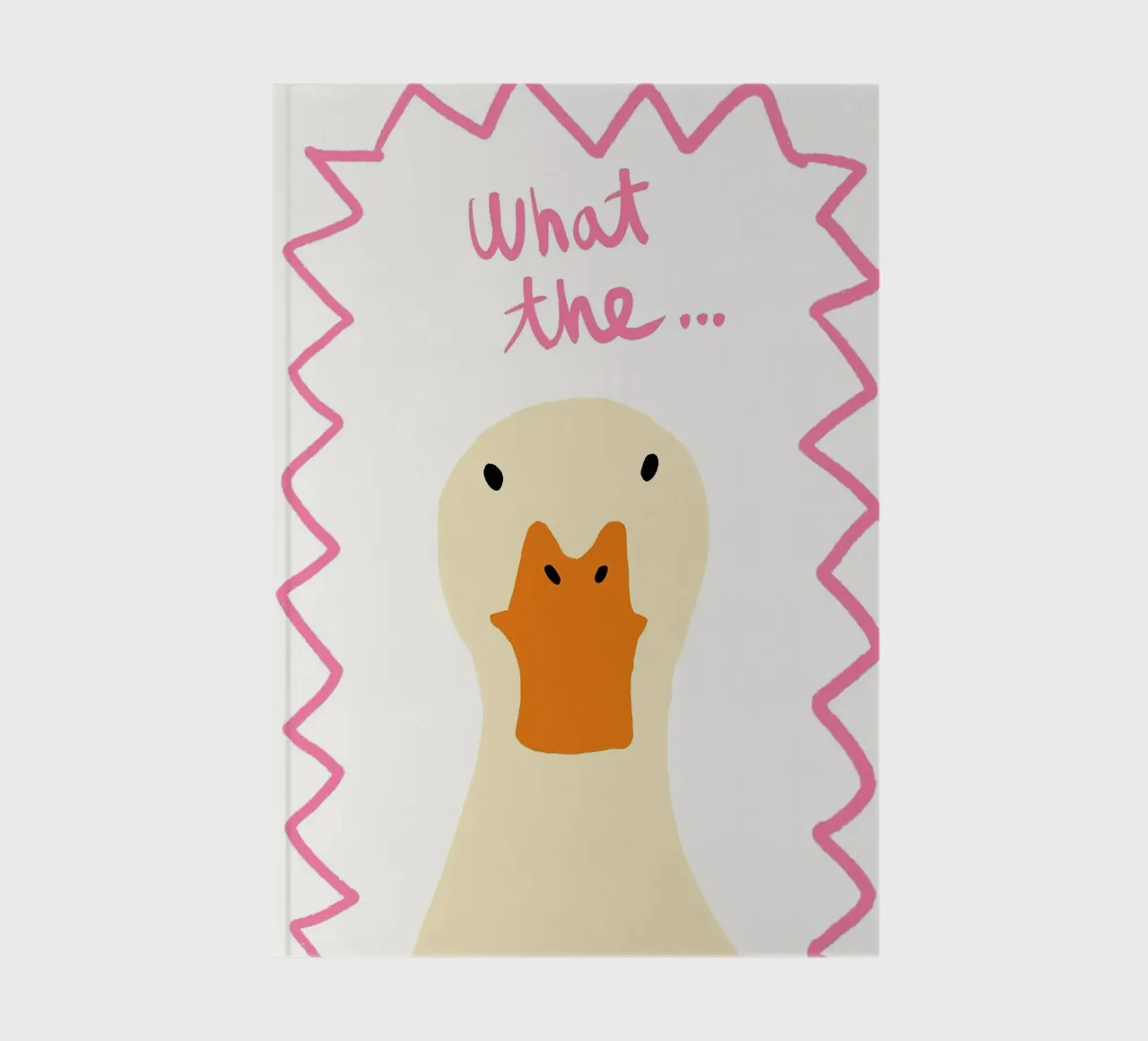 Surprised Duck Illustration with Text notebook by Tory