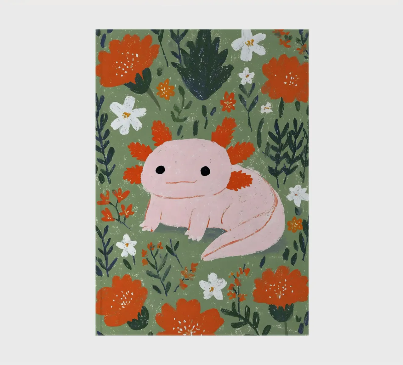 Axolotl in un giardino fiorito diario da Tory