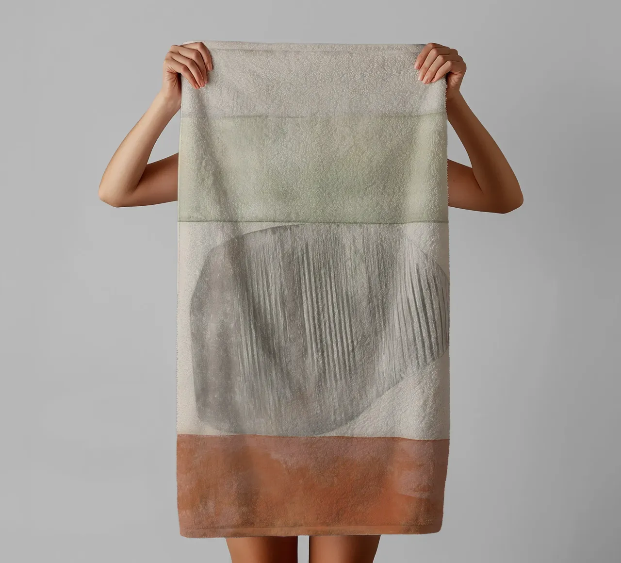 Aardse rotsrust badhanddoek van Carina Pop & Pastell