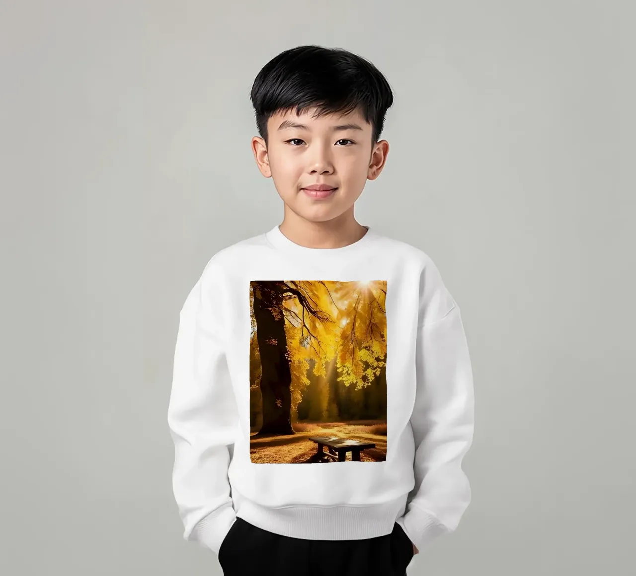 L'ultima luce dell'autunno felpa bambino da Pixel Boy