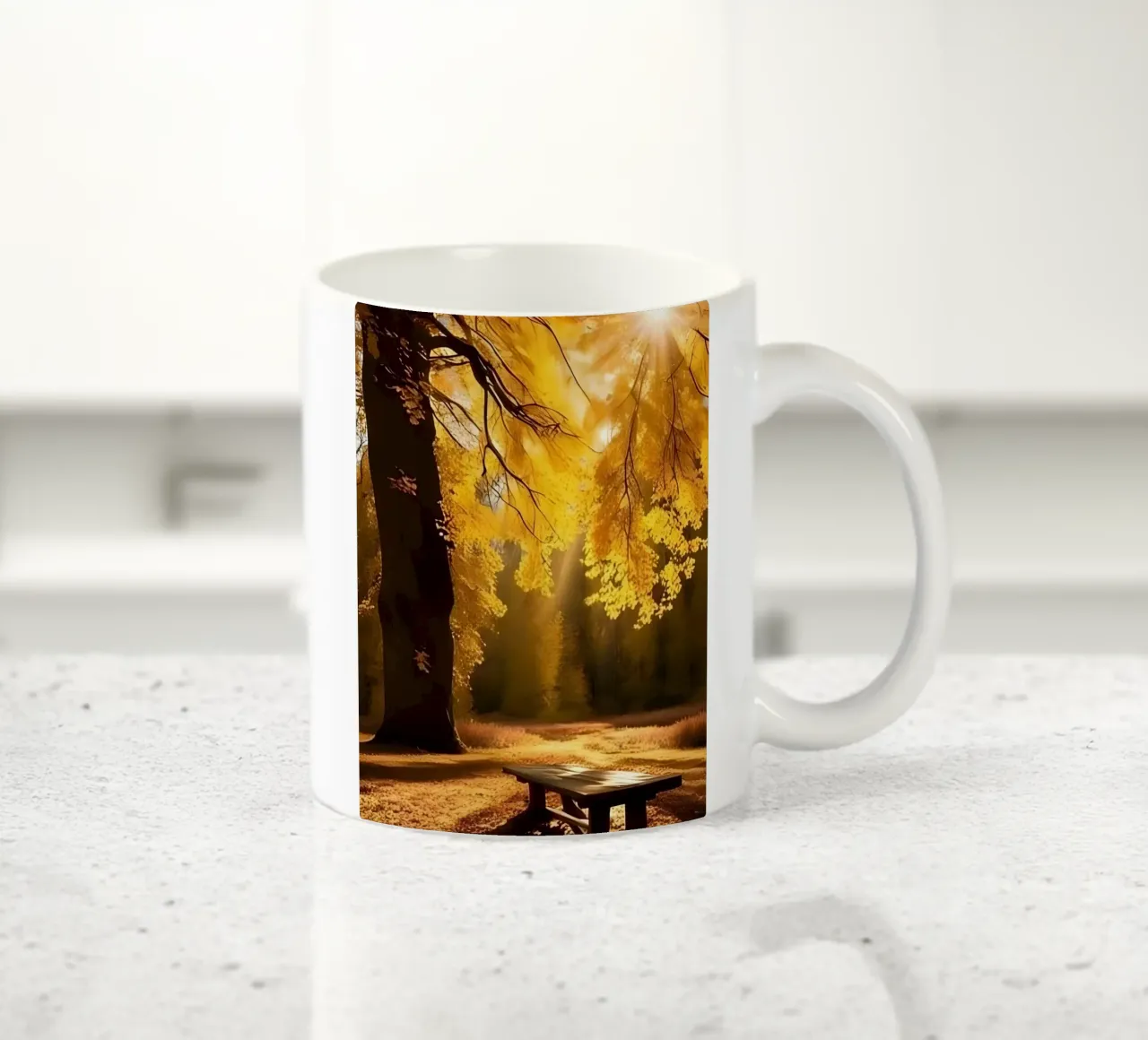 L'ultima luce dell'autunno tazza in ceramica da Pixel Boy
