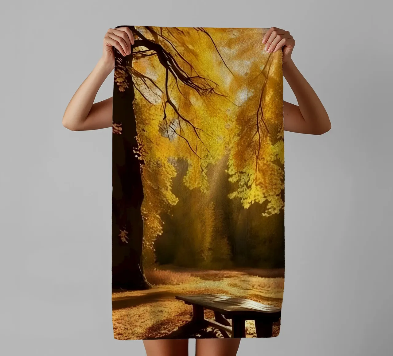 L'ultima luce dell'autunno asciugamano da bagno da Pixel Boy