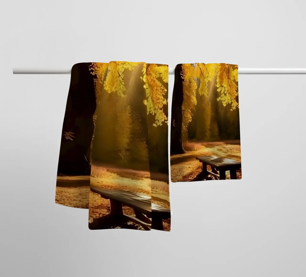 L'ultima luce dell'autunno asciugamano da bagno da Pixel Boy