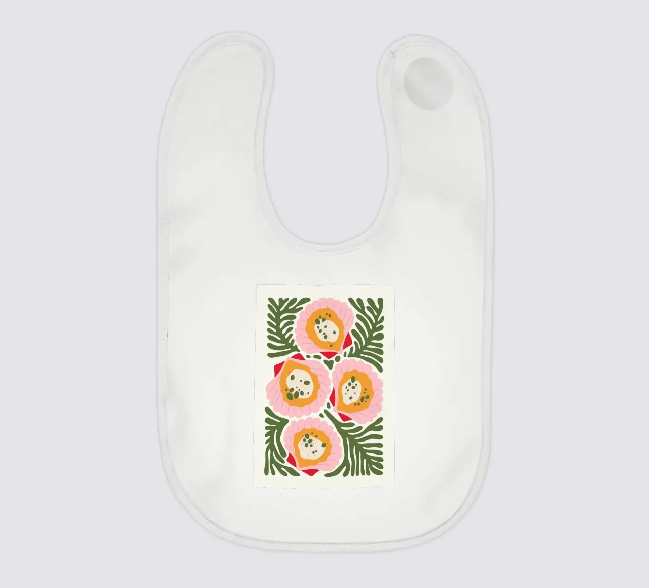 Florales Muster mit Muscheln Babylätzchen von bazi