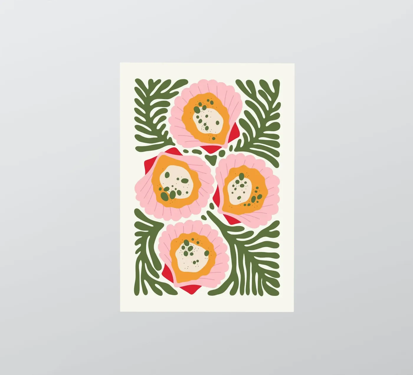 Floral Pattern with Shells sticker by bazi