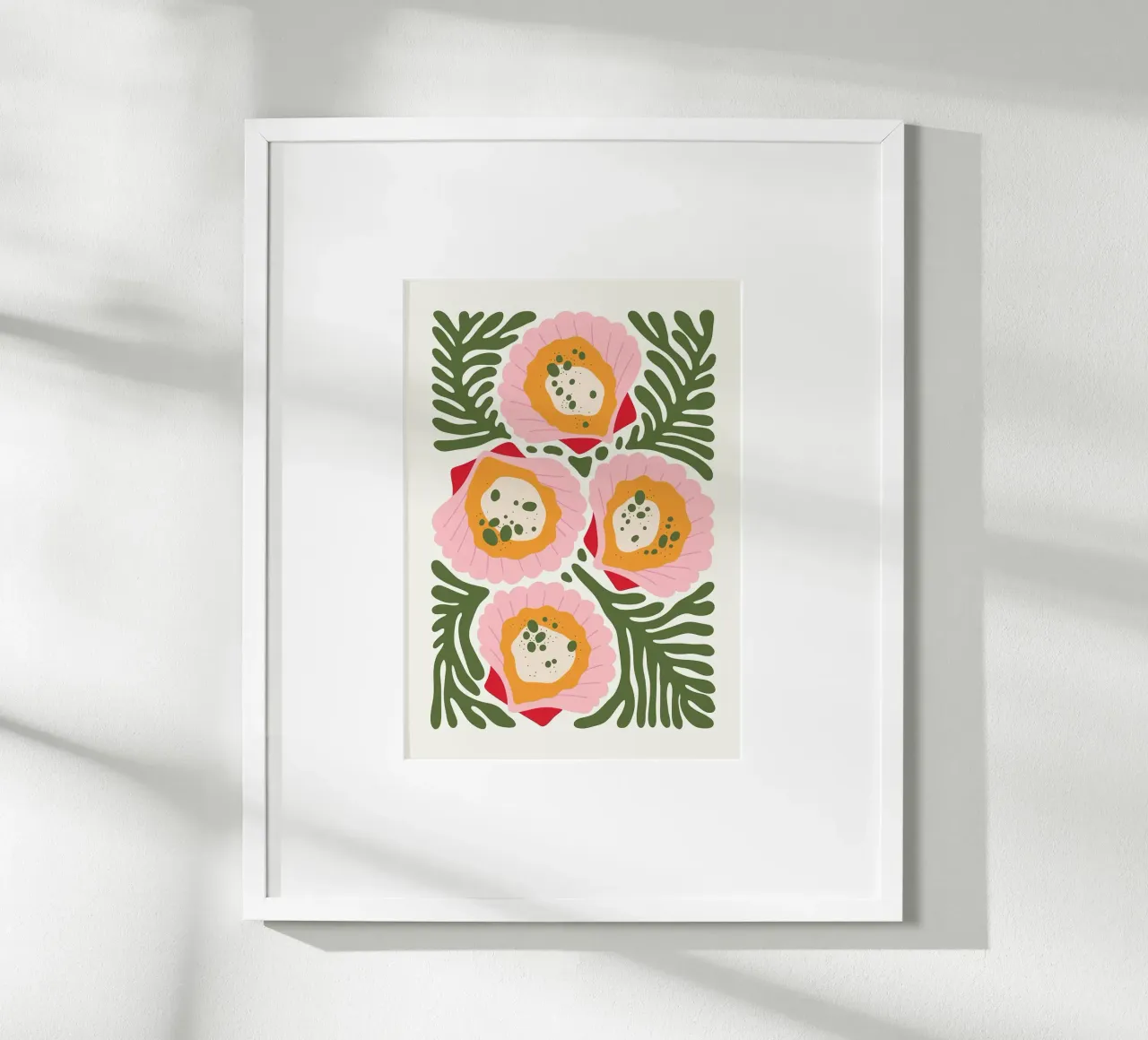 Floral Pattern with Shells hahnemühle by bazi