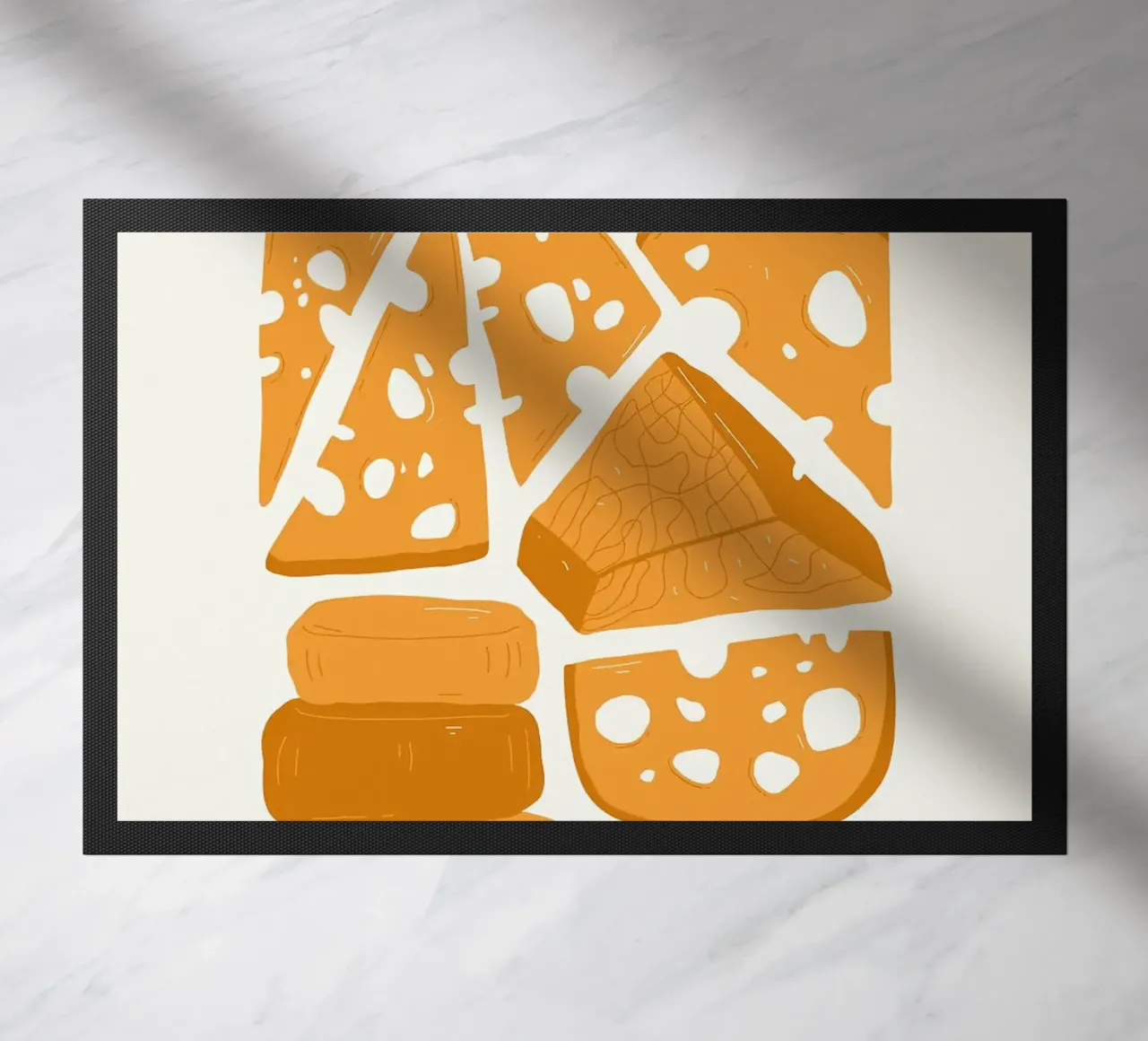 Illustrazione della varietà di formaggi zerbino da bazi