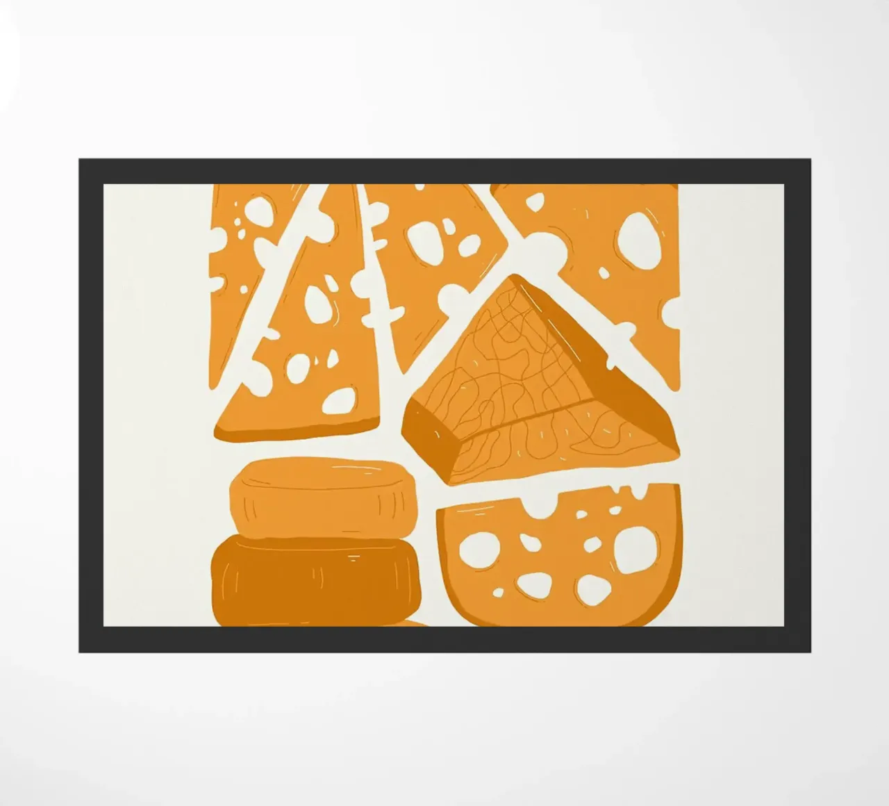 Illustrazione della varietà di formaggi zerbino da bazi