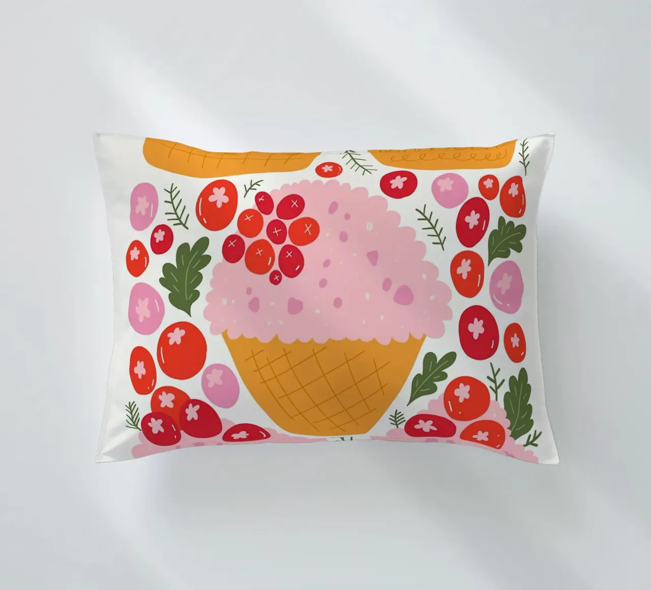 Cupcake carini con frutti di bosco cuscino da bazi