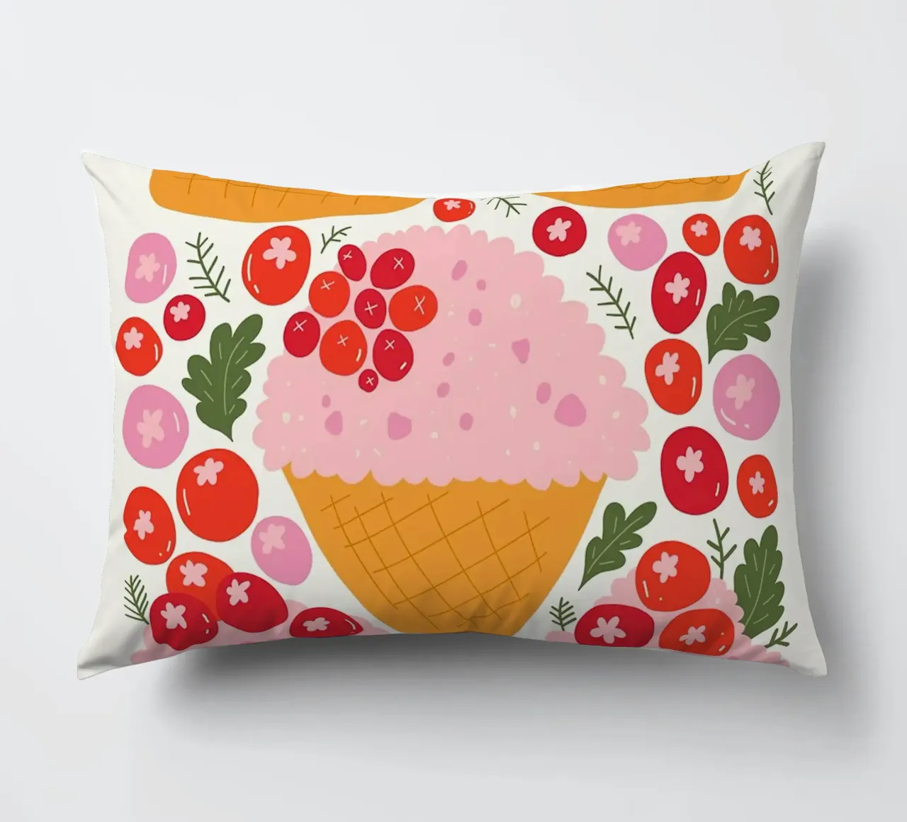 Cupcake carini con frutti di bosco cuscino da bazi