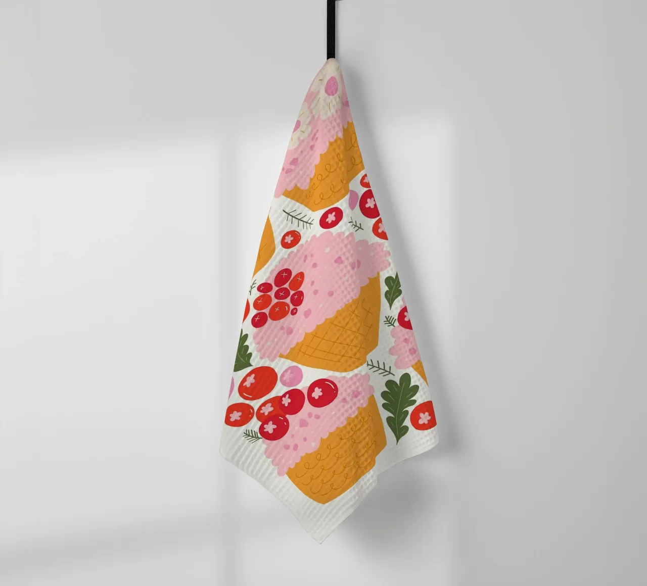 Cupcake carini con frutti di bosco canovaccio da cucina da bazi