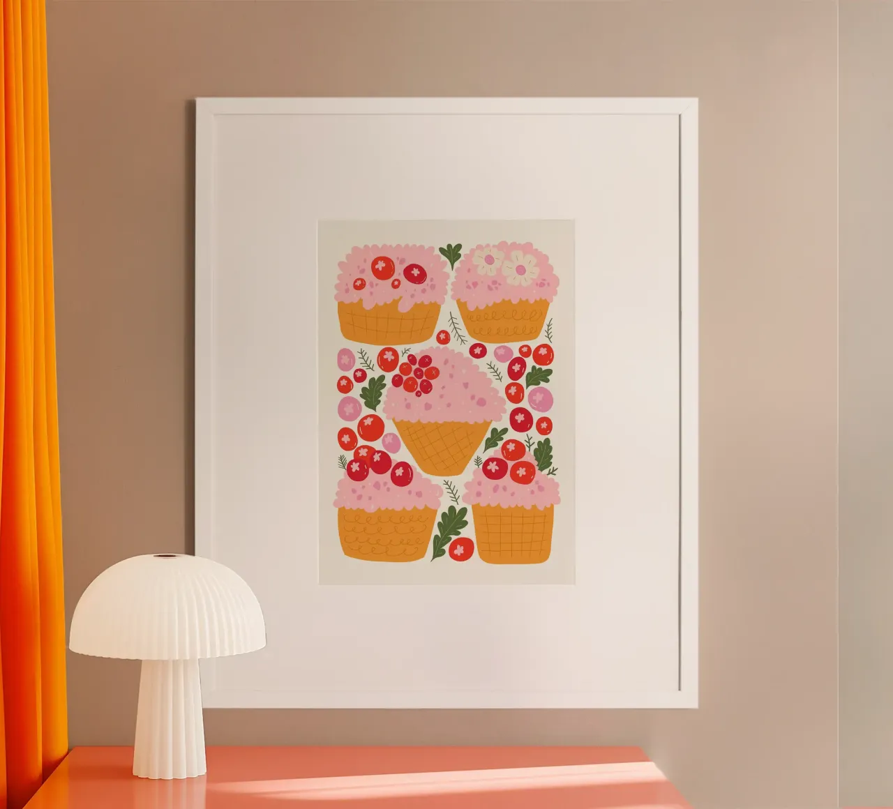 Cupcake carini con frutti di bosco carta hahnemühle da bazi