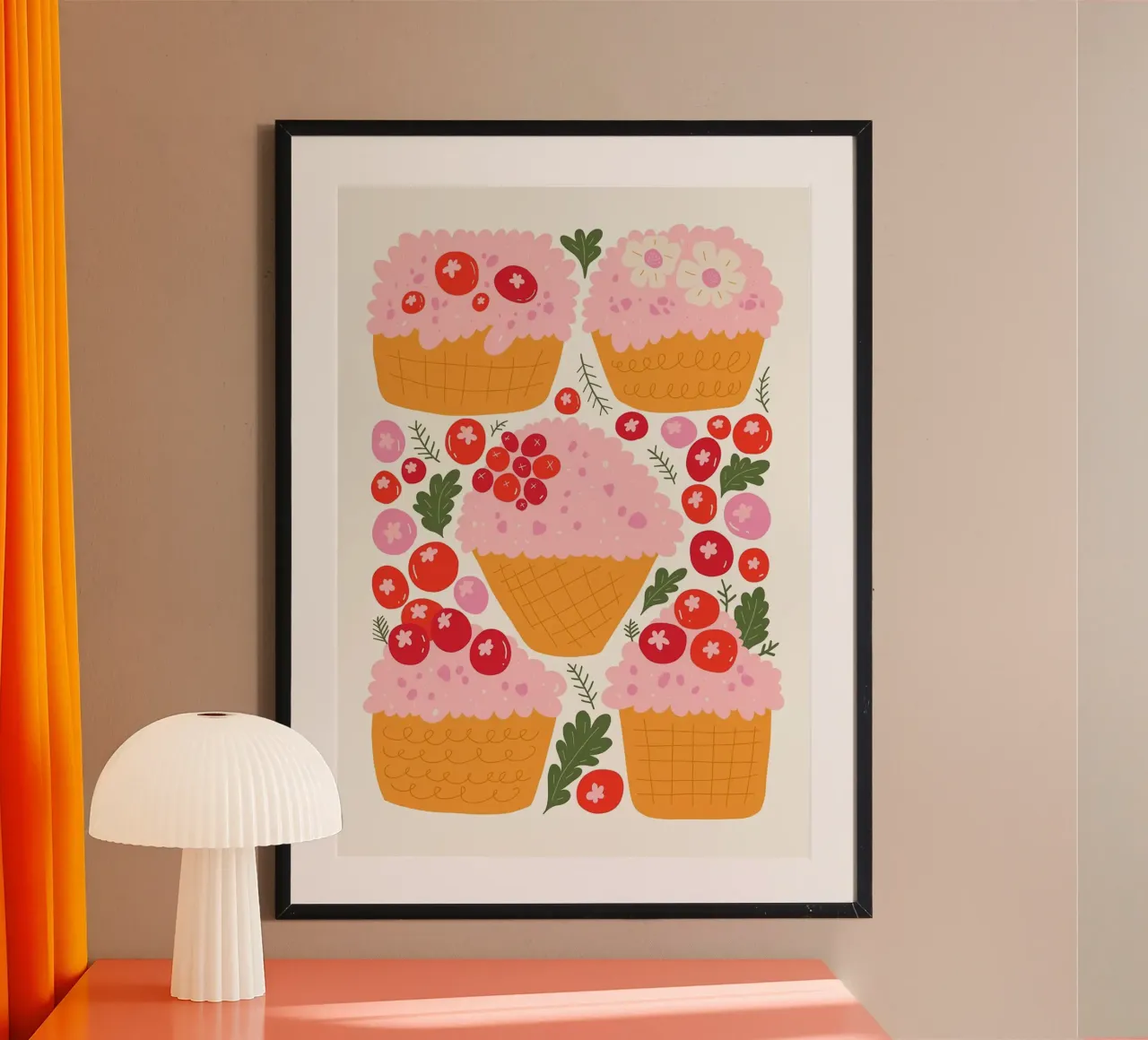 Cupcake carini con frutti di bosco carta hahnemühle da bazi