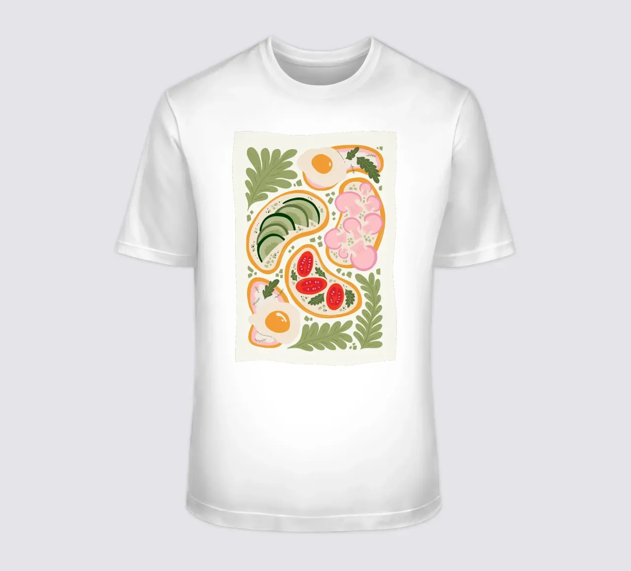 Illustrazione dei toast per la colazione t-shirt da bazi