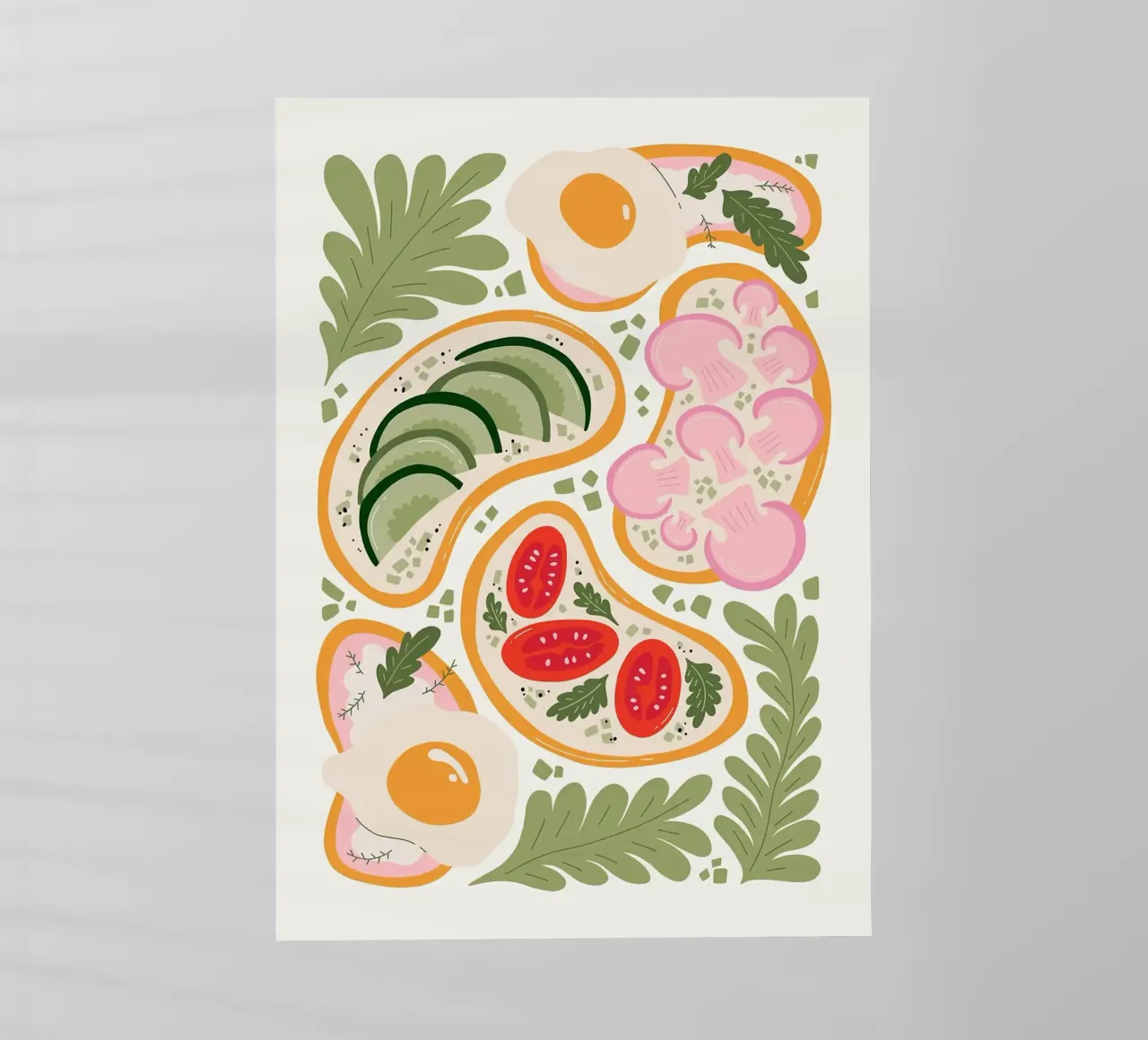 Illustrazione dei toast per la colazione pellicola backlit da bazi