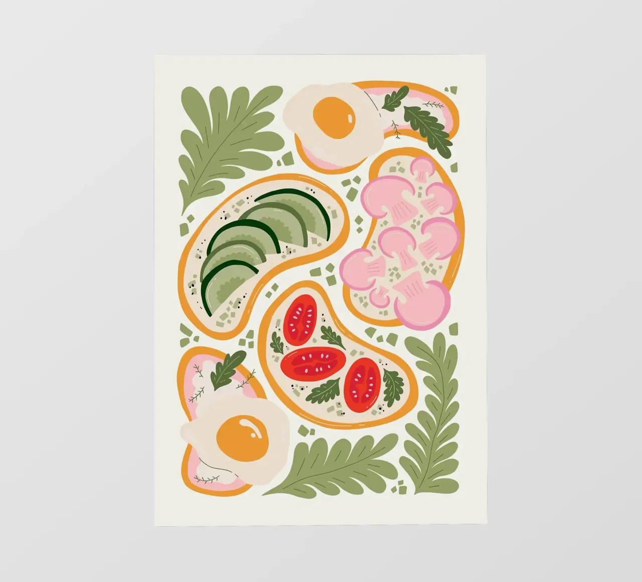 Illustrazione dei toast per la colazione telo in pvc da bazi