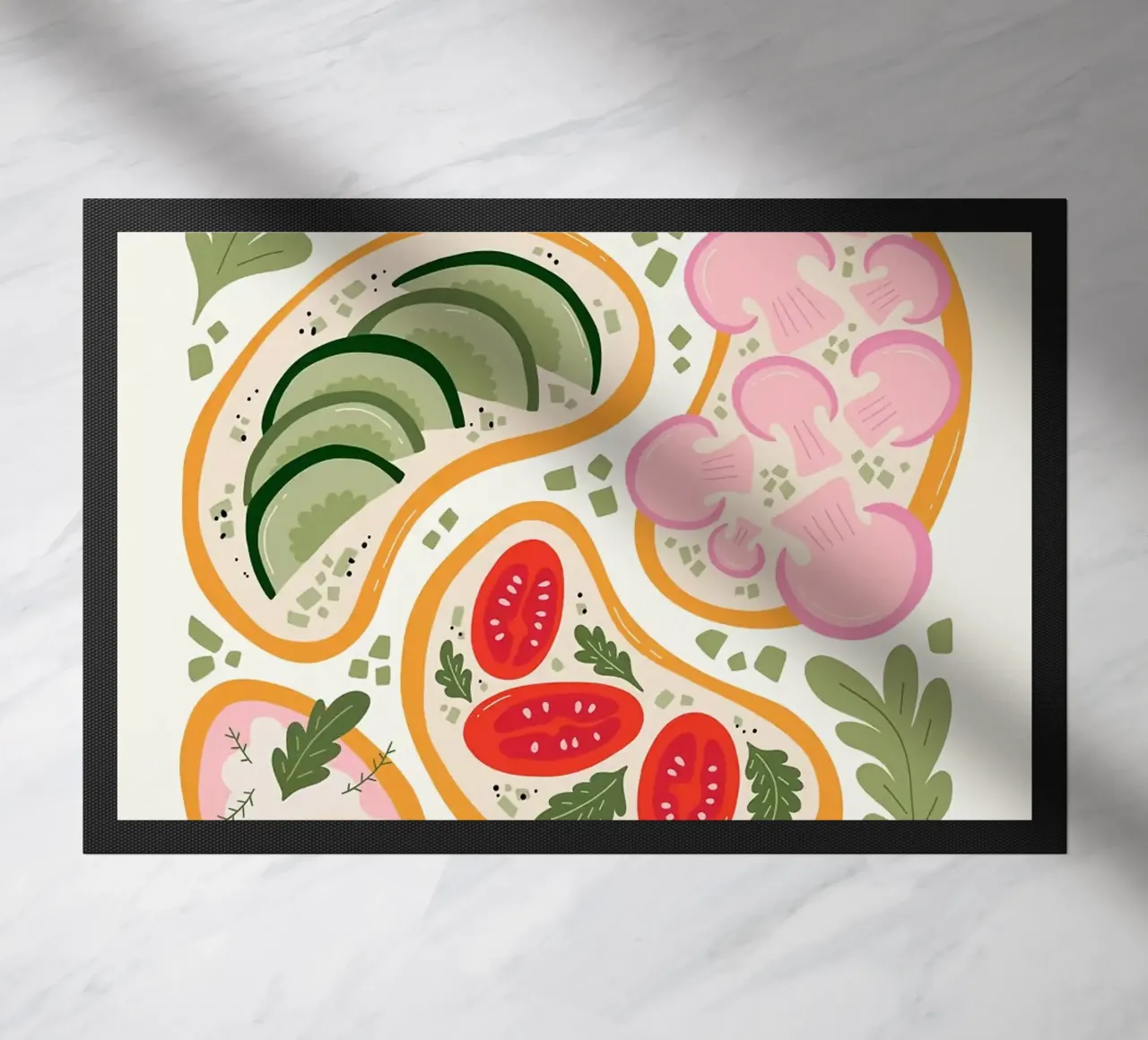 Illustrazione dei toast per la colazione zerbino da bazi