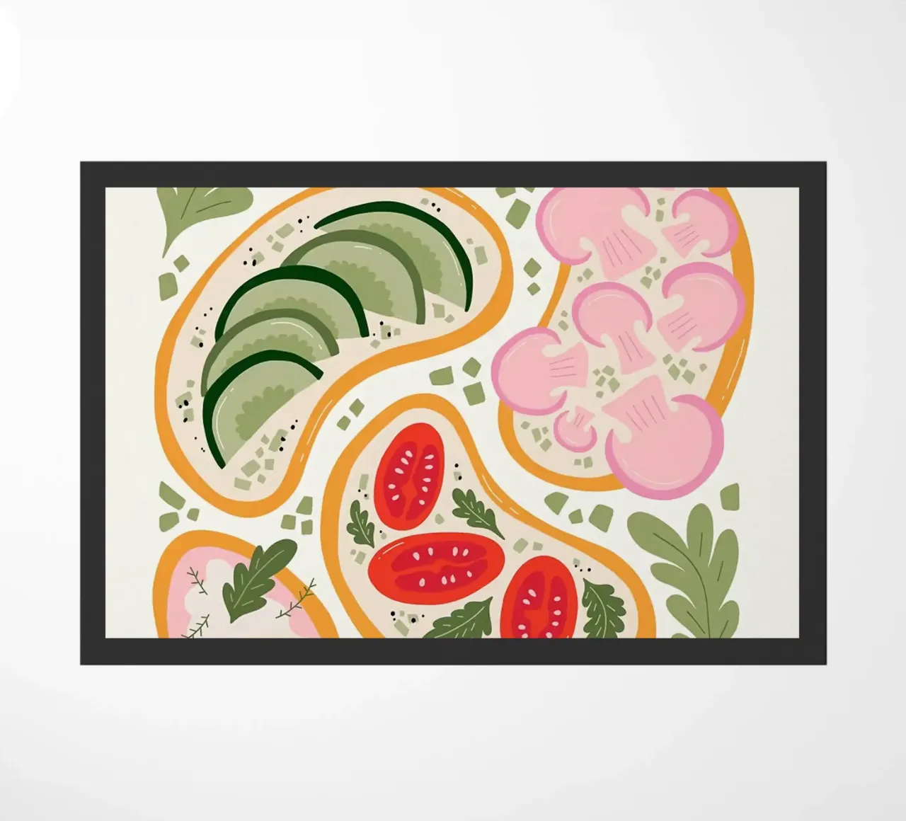 Illustrazione dei toast per la colazione zerbino da bazi