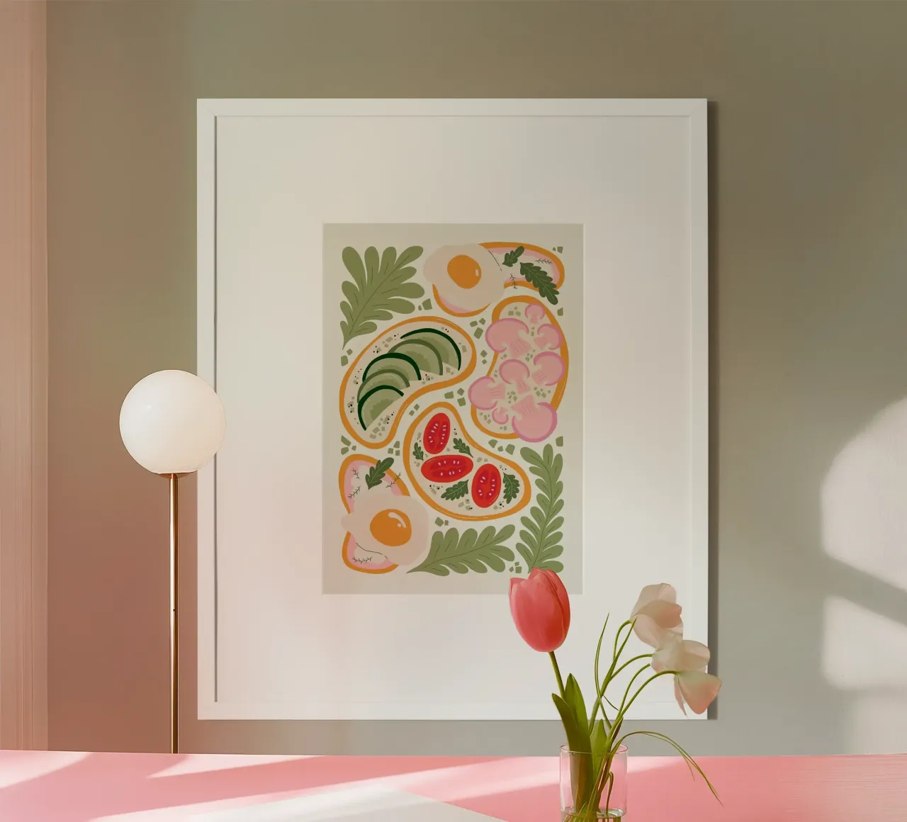 Illustrazione dei toast per la colazione carta hahnemühle da bazi