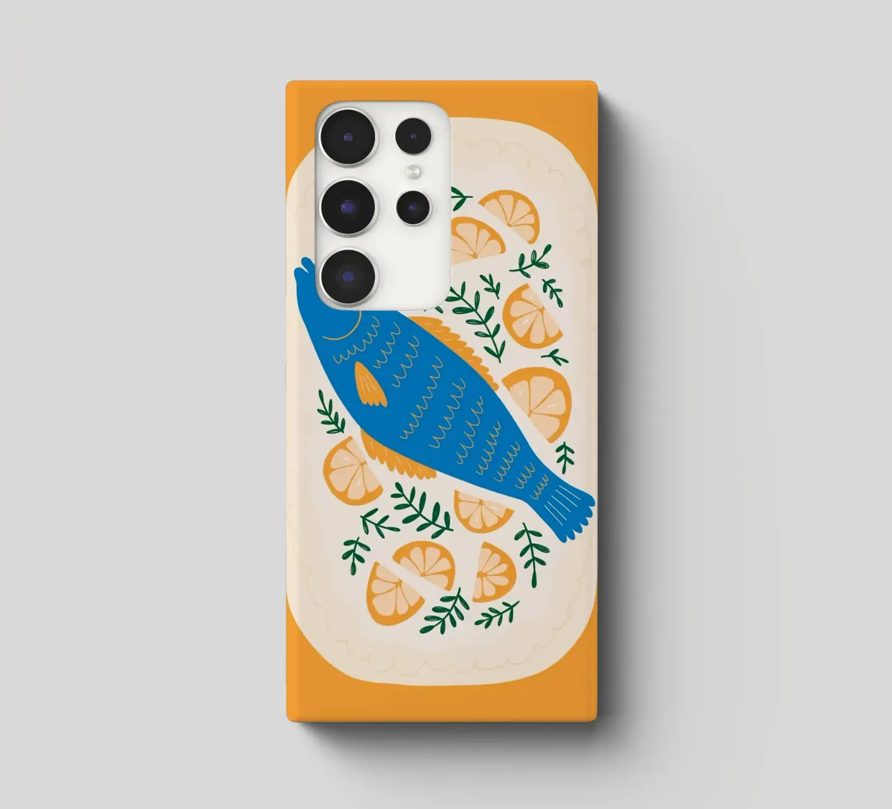 Poisson bleu au citron coque samsung de bazi