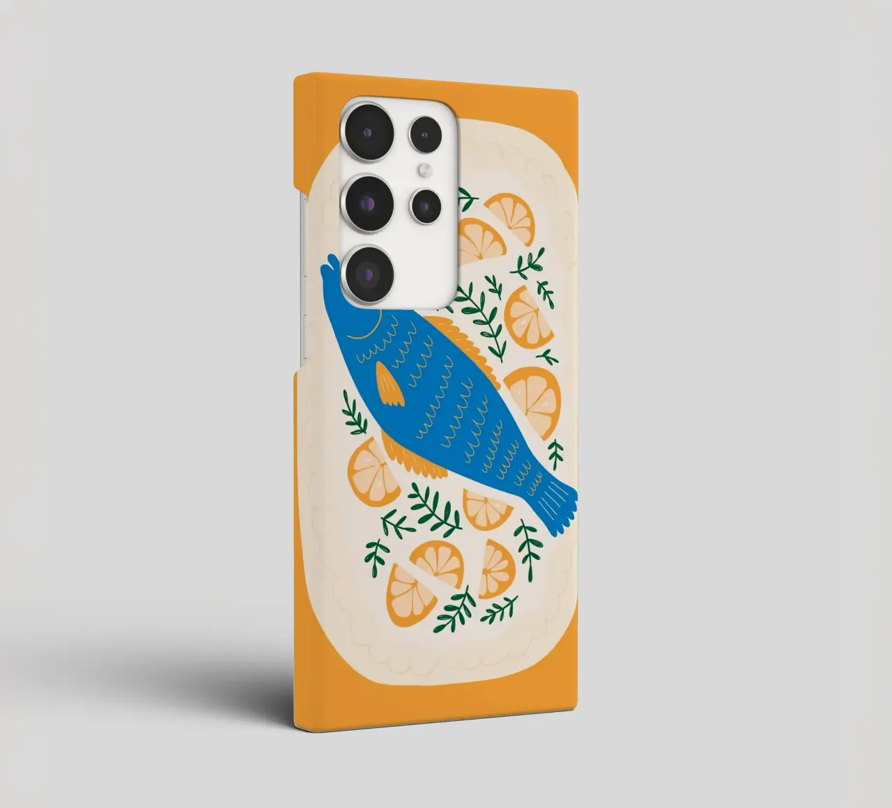 Poisson bleu au citron coque samsung de bazi