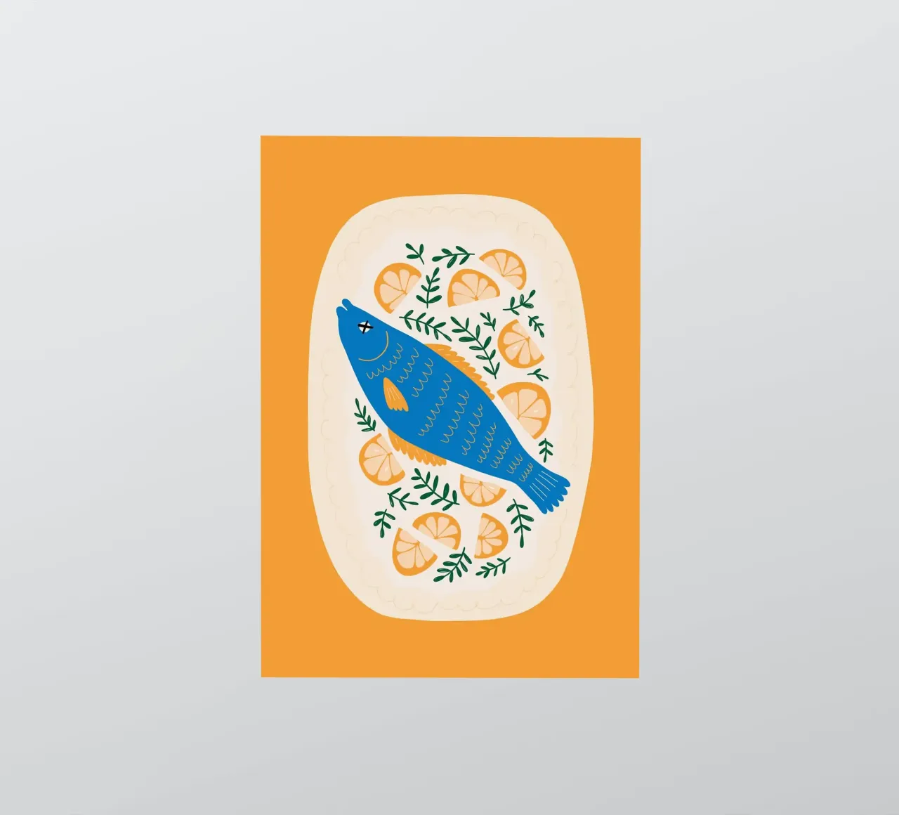 Blauer Fisch mit Zitrone Sticker von bazi