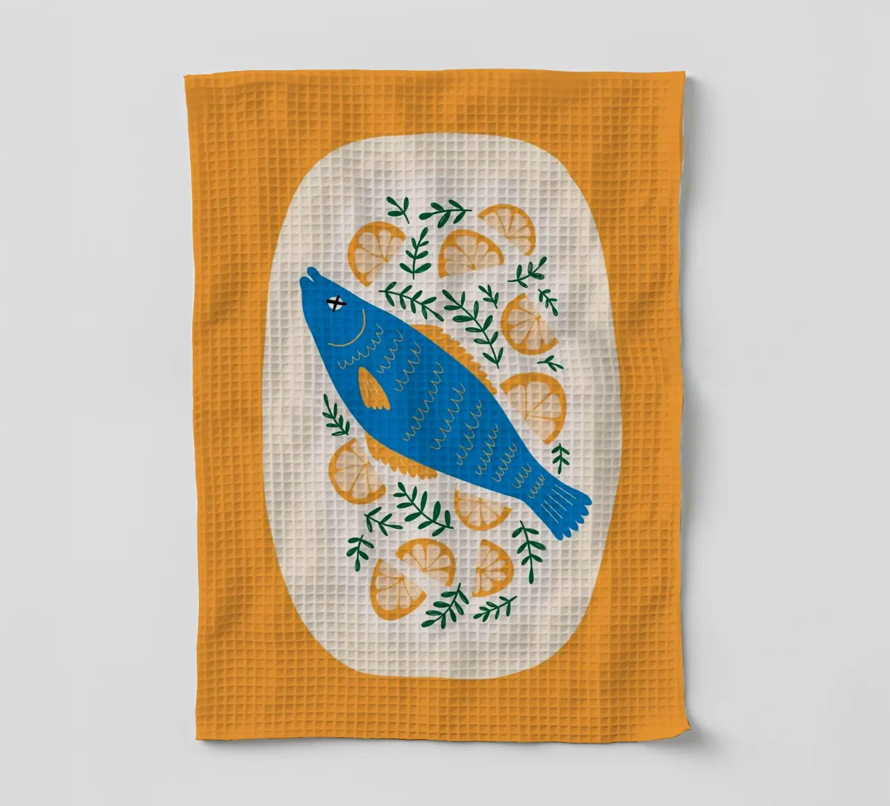 Pesce azzurro al limone canovaccio da cucina da bazi