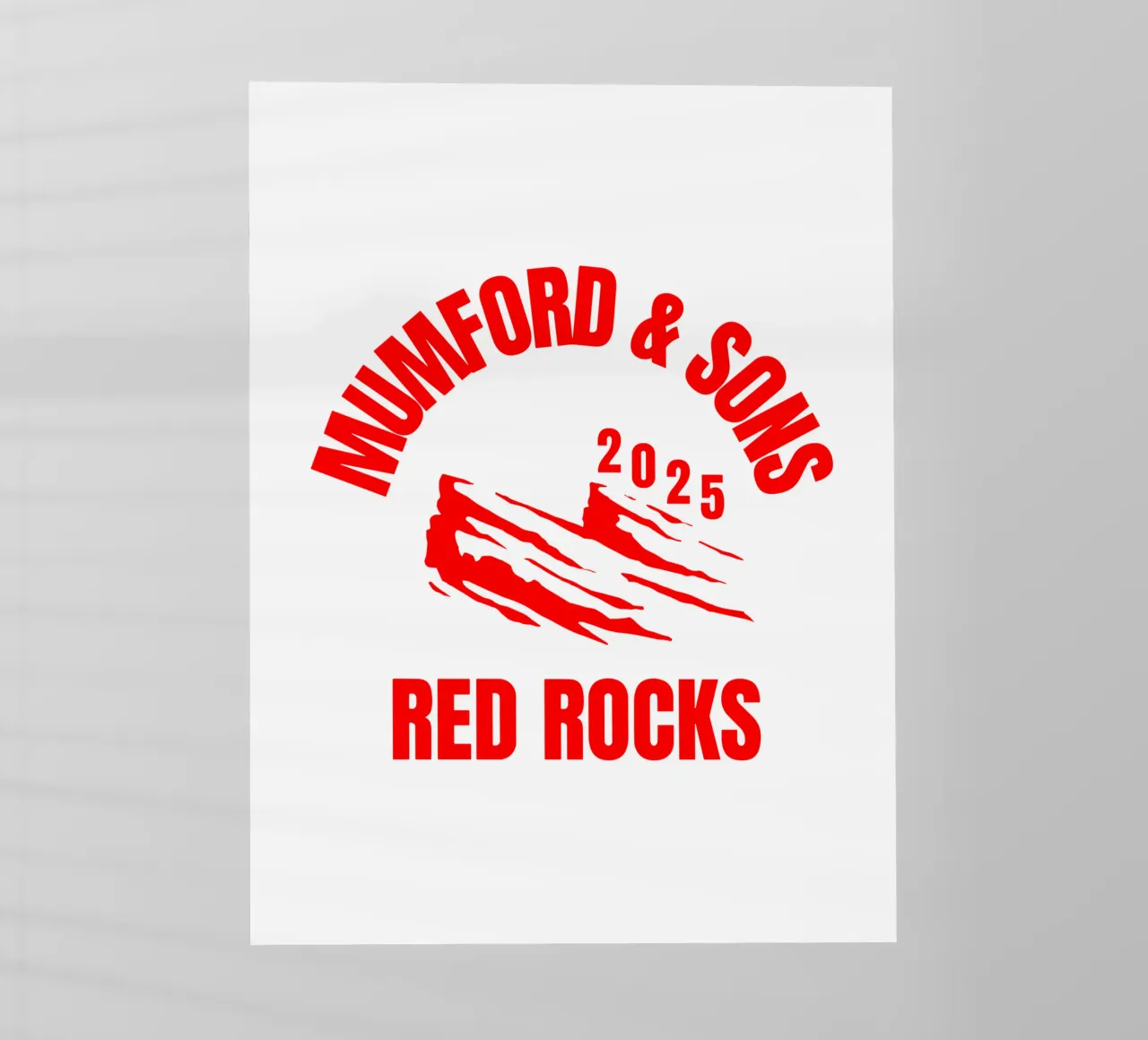 Red Rocks Mumford And Sons pellicola backlit da BAND MUSIC