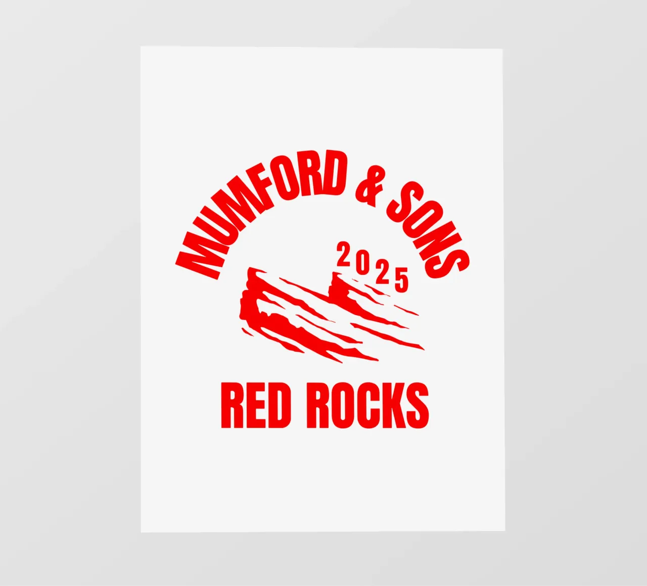 Red Rocks Mumford And Sons telo in pvc da BAND MUSIC
