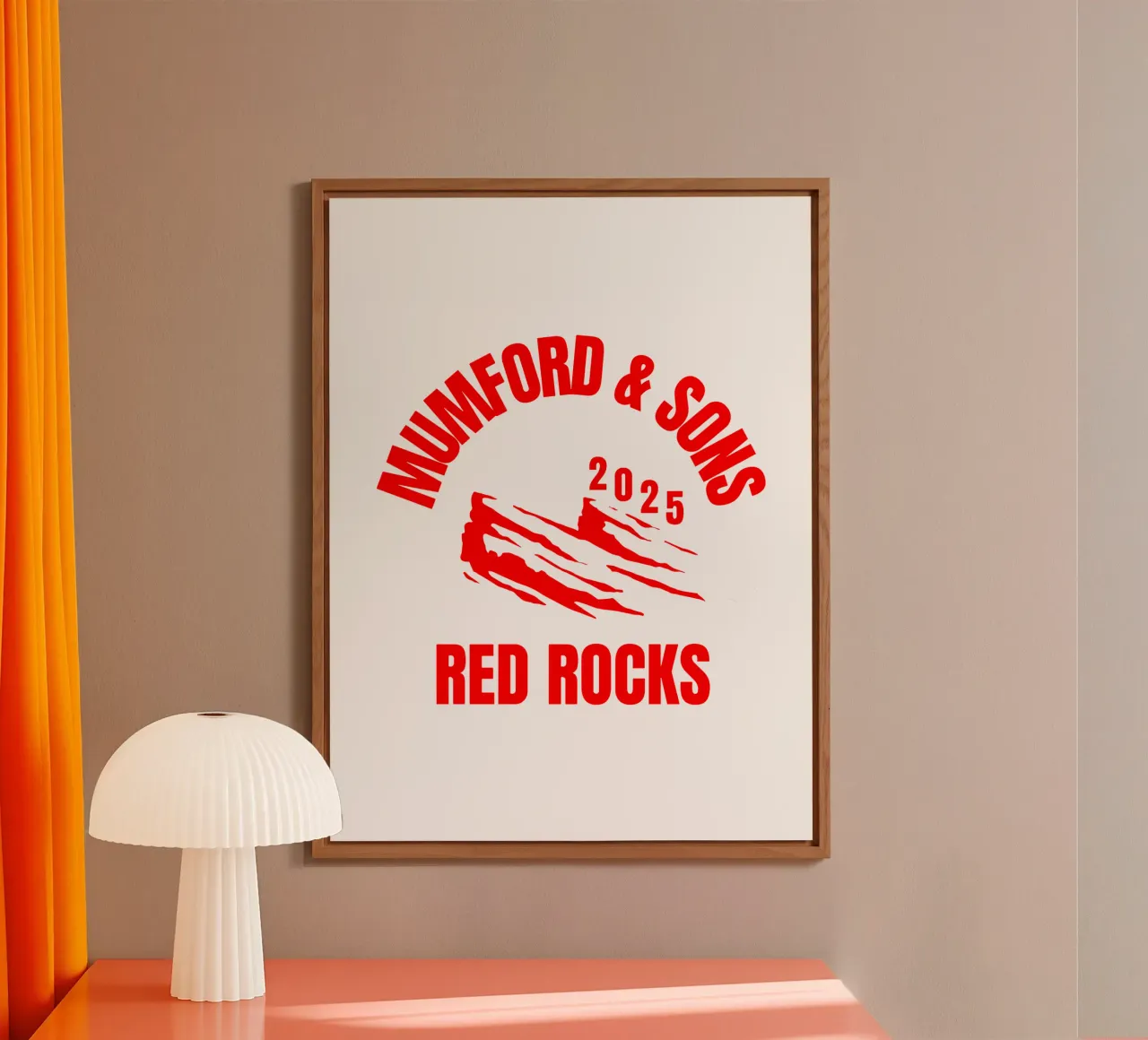 Red Rocks Mumford And Sons alluminio dibond da BAND MUSIC