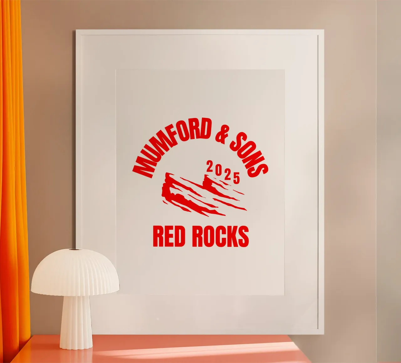 Red Rocks Mumford And Sons carta hahnemühle da BAND MUSIC