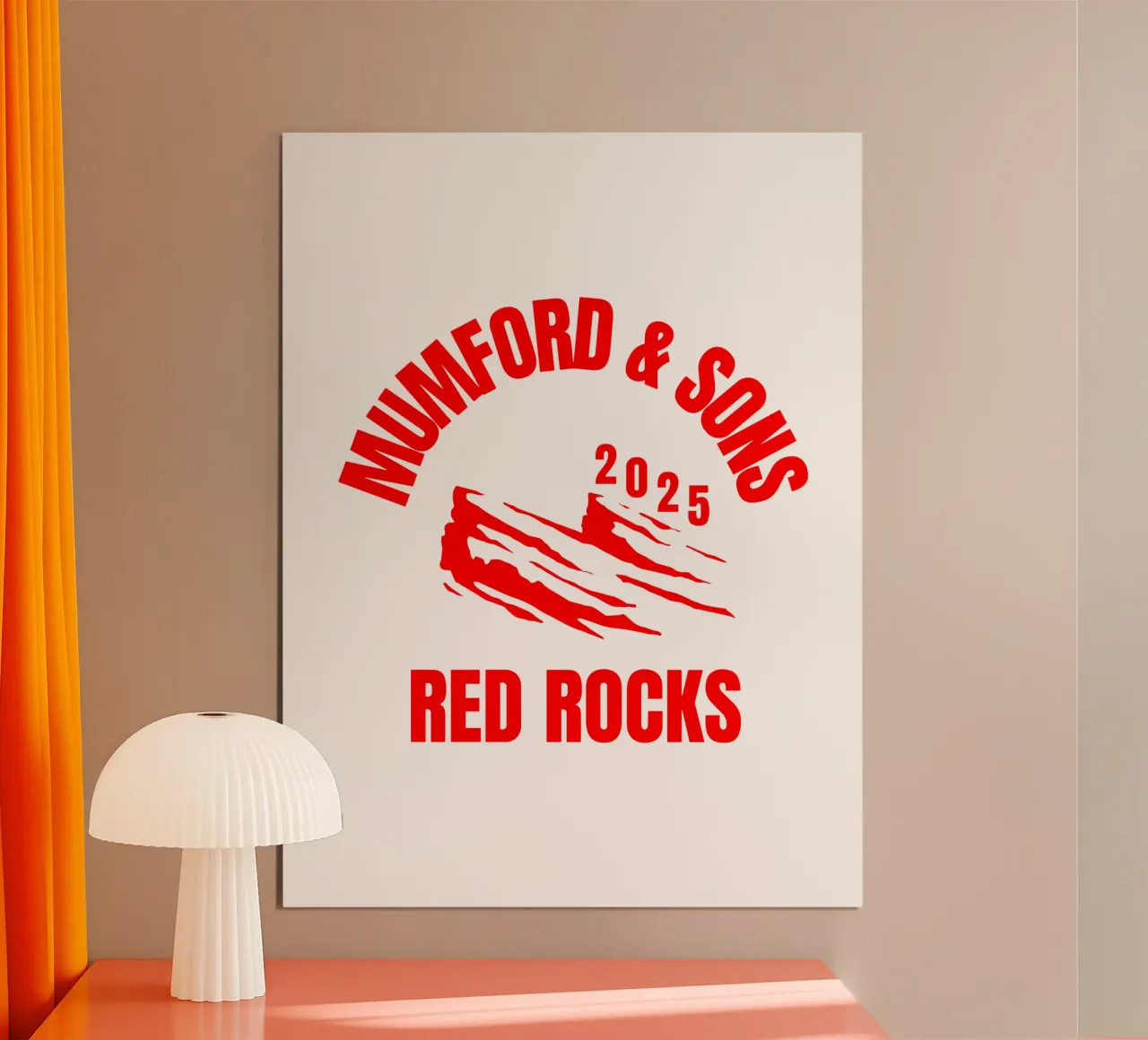 Red Rocks Mumford And Sons carta hahnemühle da BAND MUSIC