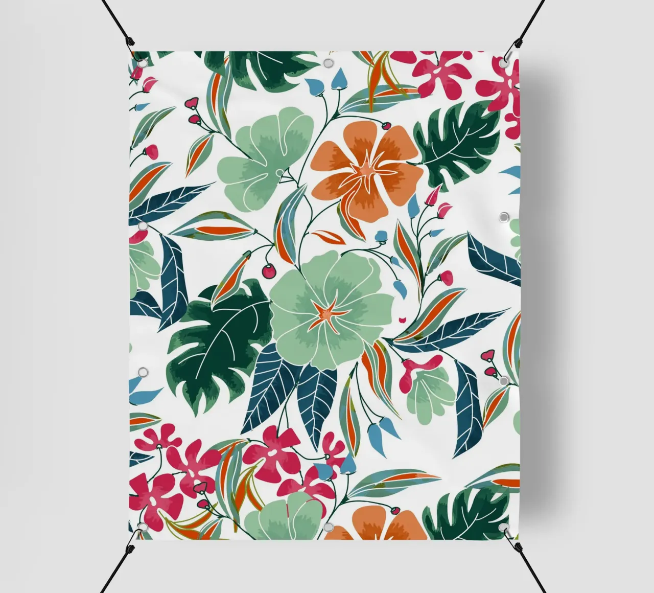 Fiori di menta e ruggine telo in pvc da 83oranges