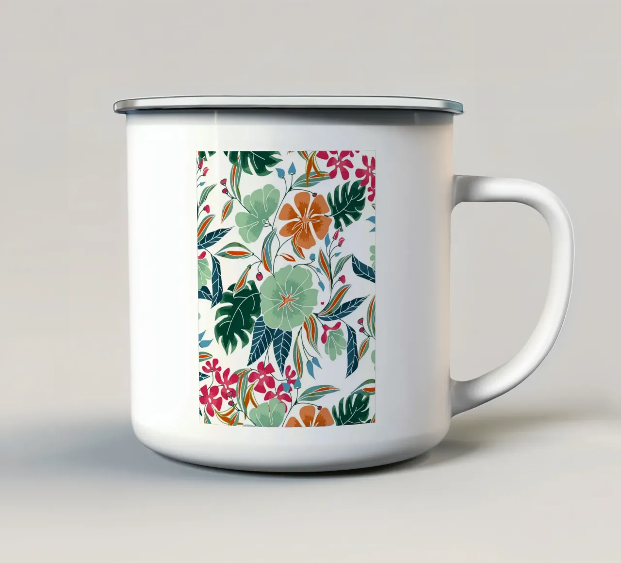 Fiori di menta e ruggine tazza in smalto da 83oranges