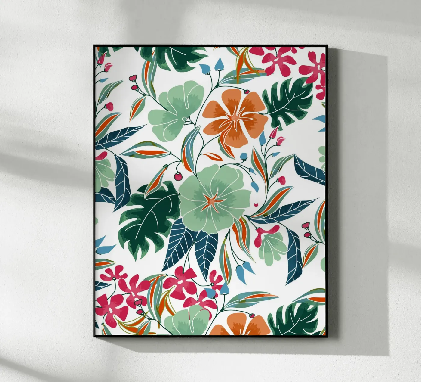 Mint + Rust Florals plexiglas de 83oranges.com