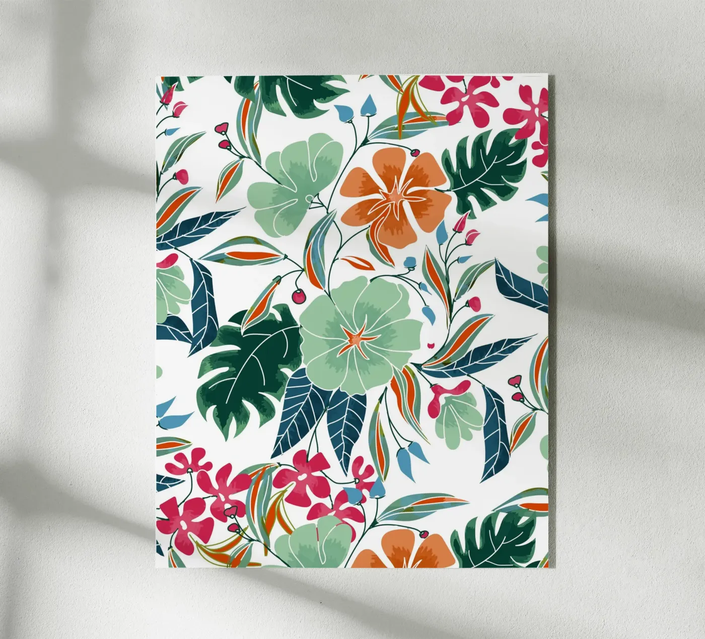 Mint + Rust Florals plexiglas de 83oranges.com