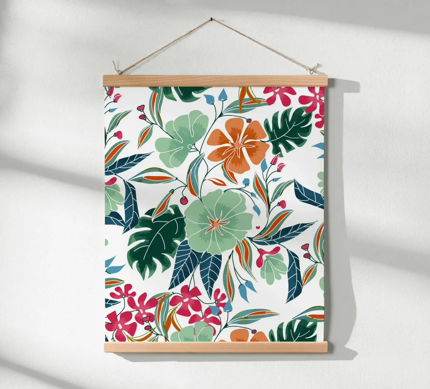 Mint + Rust Florals poster by 83oranges.com