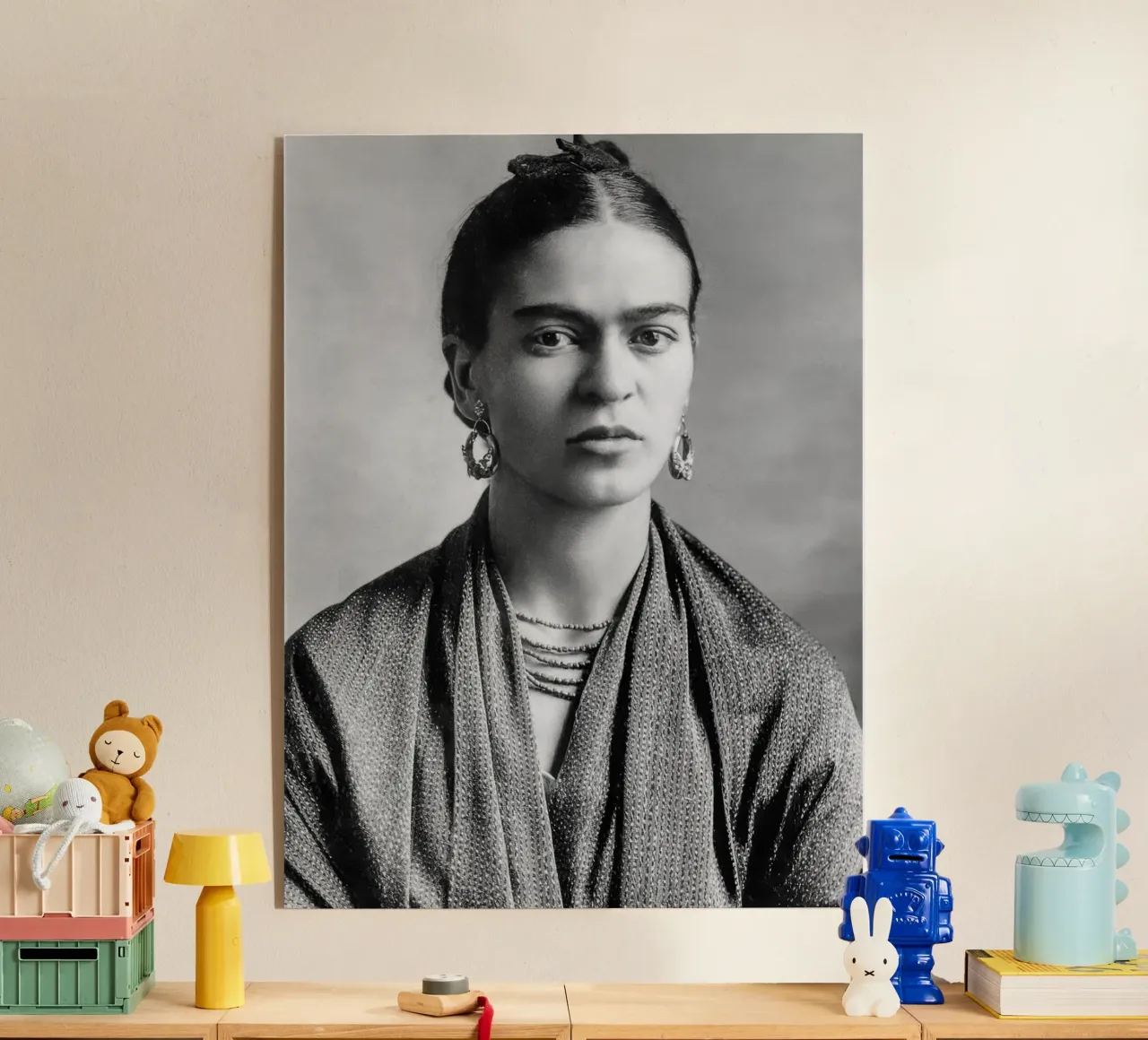 Lo sguardo intensamente espressivo di Frida Kahlo plexiglass da blacsteel