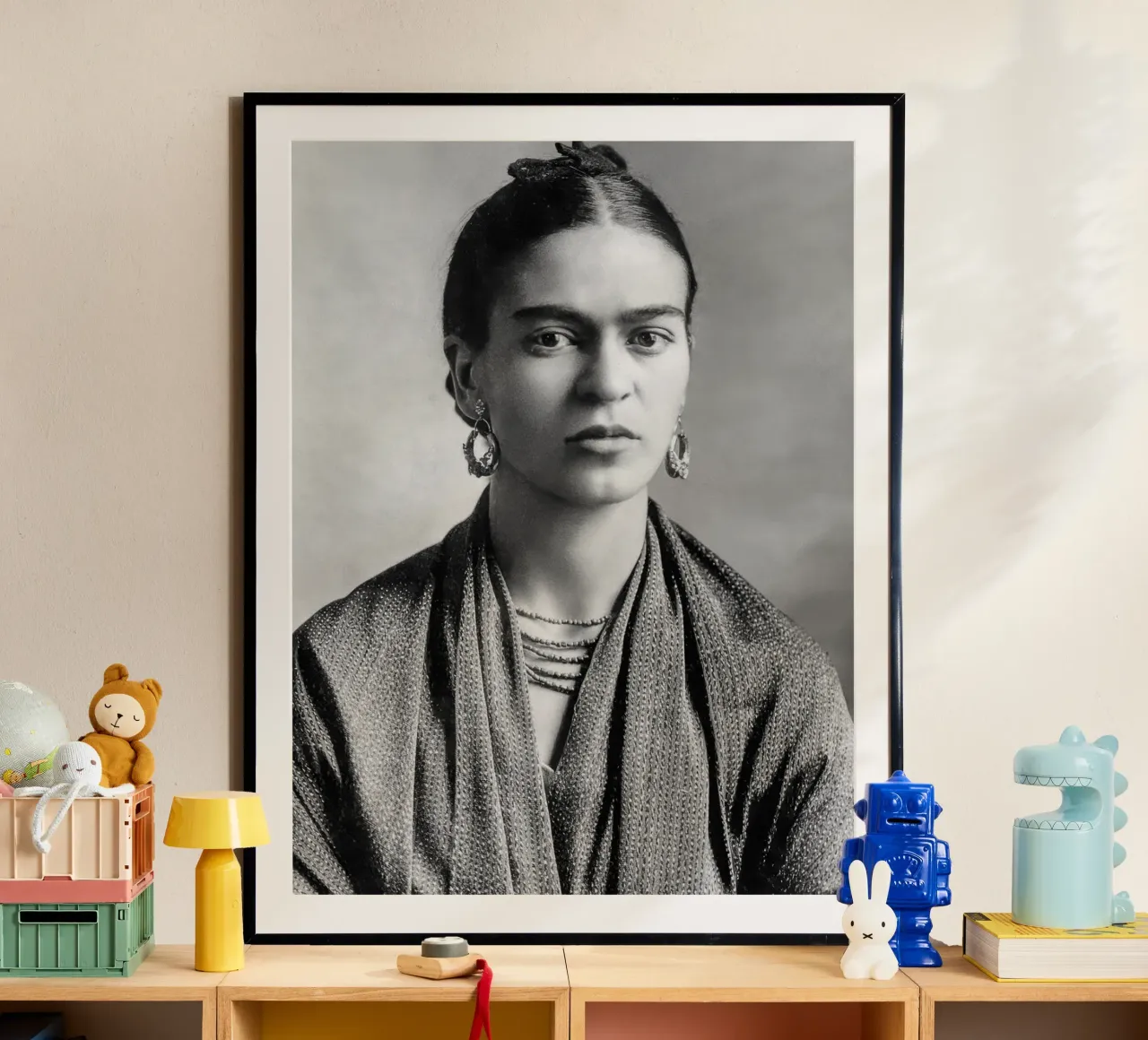 Lo sguardo intensamente espressivo di Frida Kahlo carta hahnemühle da blacsteel