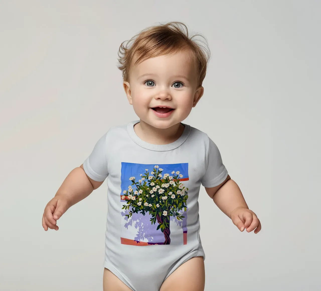 Waar schaduwen bloeien babyrompertje korte mouwen van 83oranges