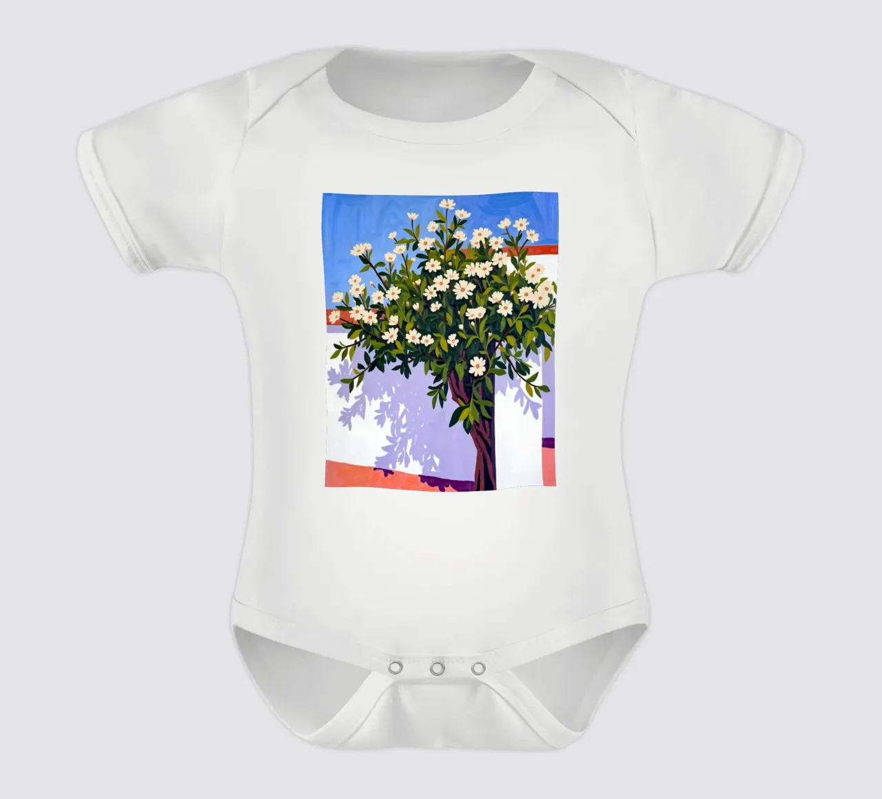 Waar schaduwen bloeien babyrompertje korte mouwen van 83oranges