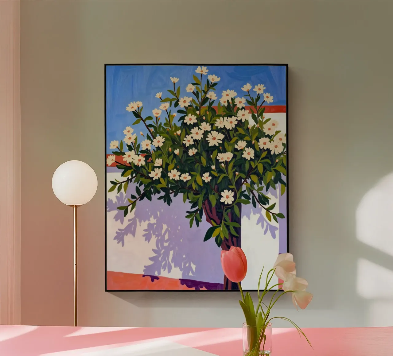 Waar schaduwen bloeien acryl van 83oranges