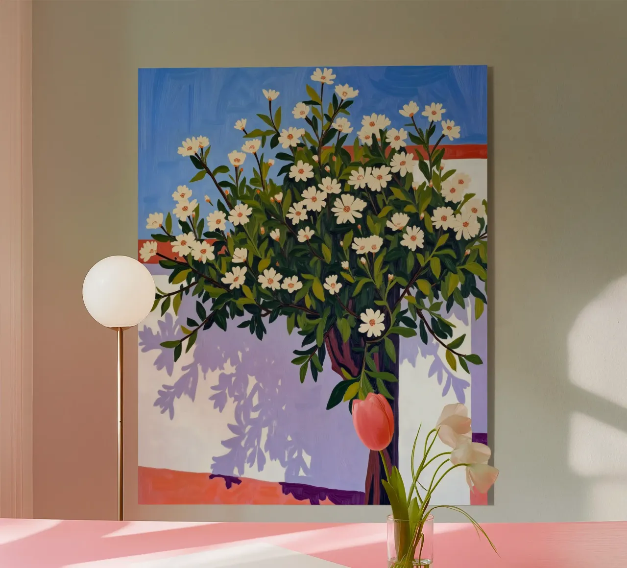Waar schaduwen bloeien acryl van 83oranges