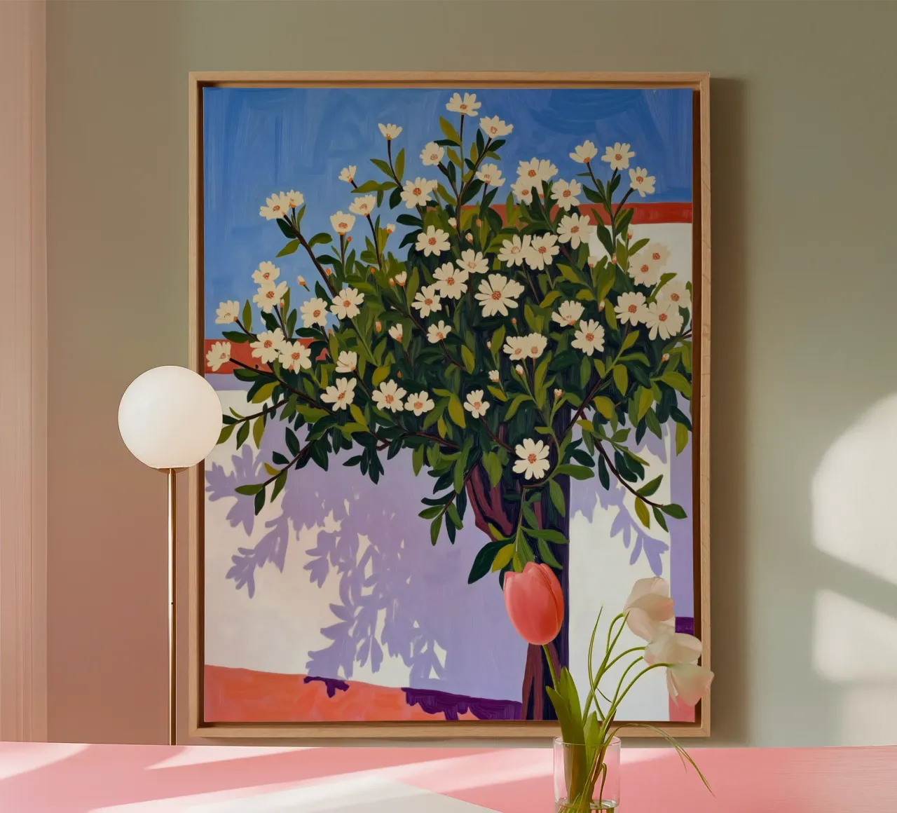 Waar schaduwen bloeien canvas van 83oranges