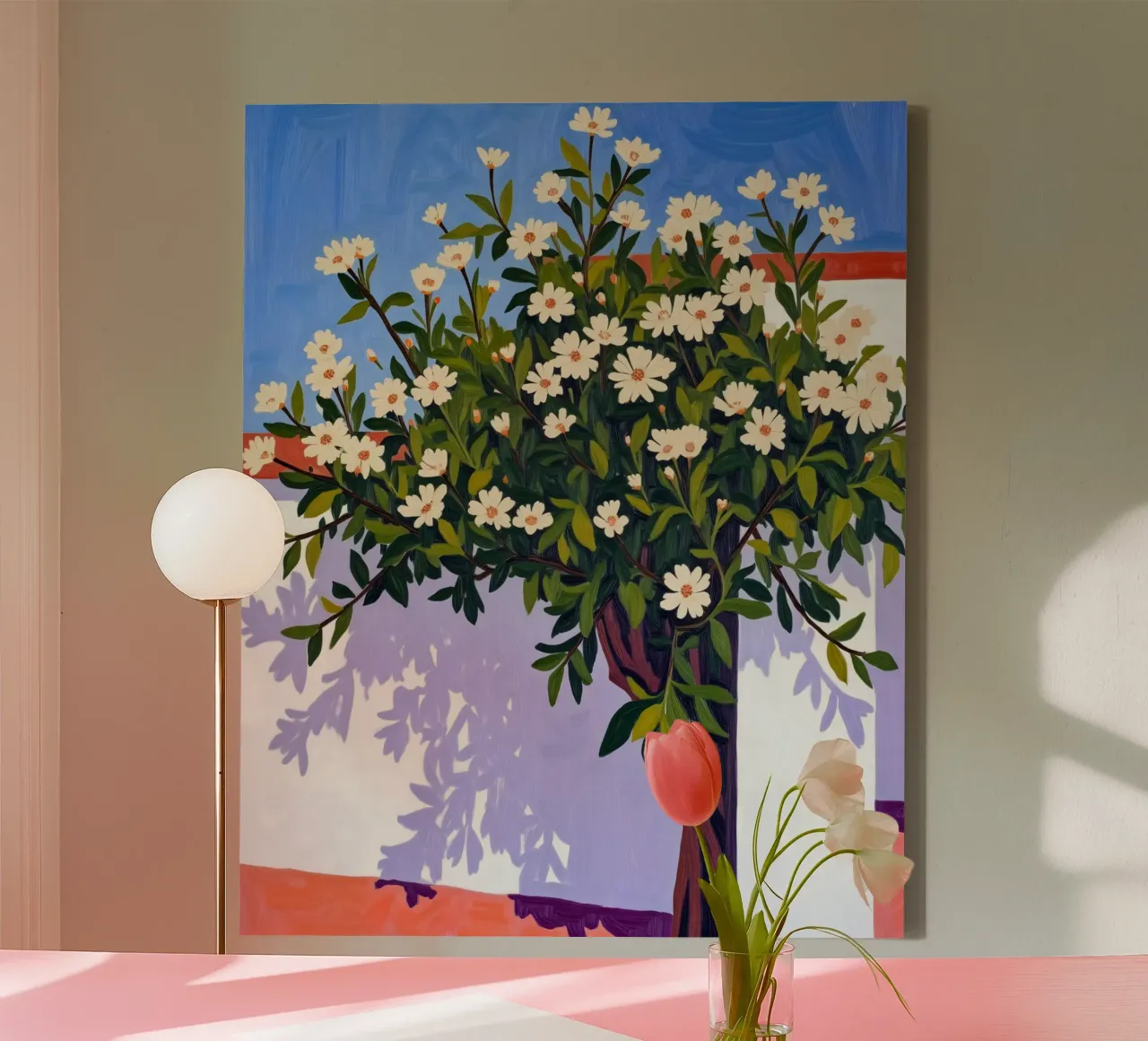 Waar schaduwen bloeien canvas van 83oranges