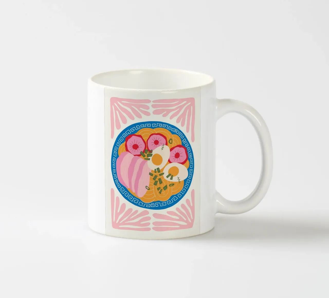 Illustrazione di una ciotola di ramen tazza in ceramica da bazi