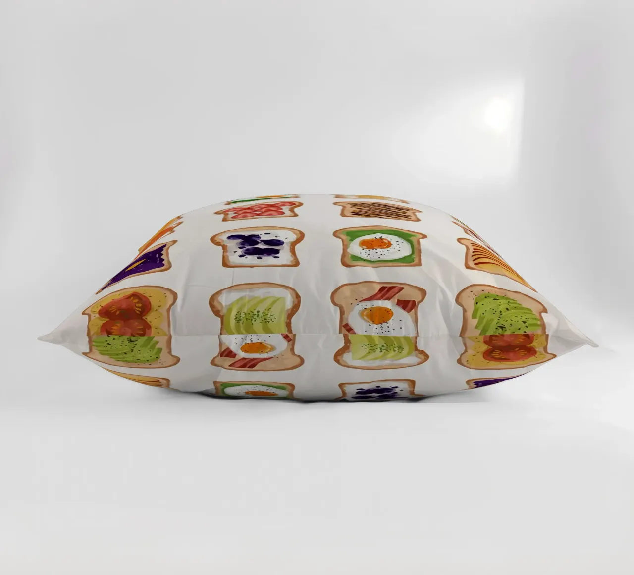 Pane tostato con vari condimenti cuscino da bazi